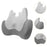 Crofta Lumbar Support Pillow Ergonomic Memory Foam Backrest for Car recliner Office light gray