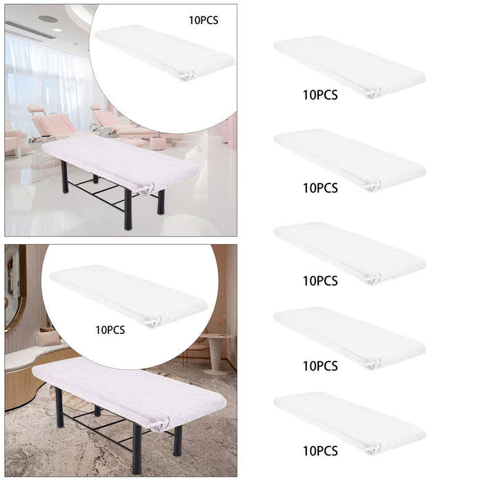 Crofta 10 Pieces Disposable Non Woven Bed Sheet Soft Massage Table Cover for Hotels 190x235cm