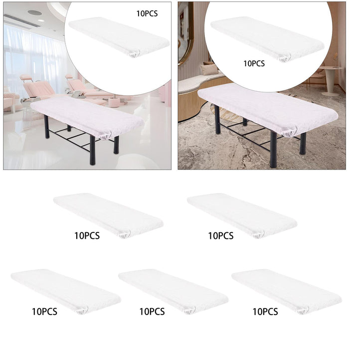 Crofta 10 Pieces Disposable Non Woven Bed Sheet Soft Massage Table Cover for Hotels 190x235cm