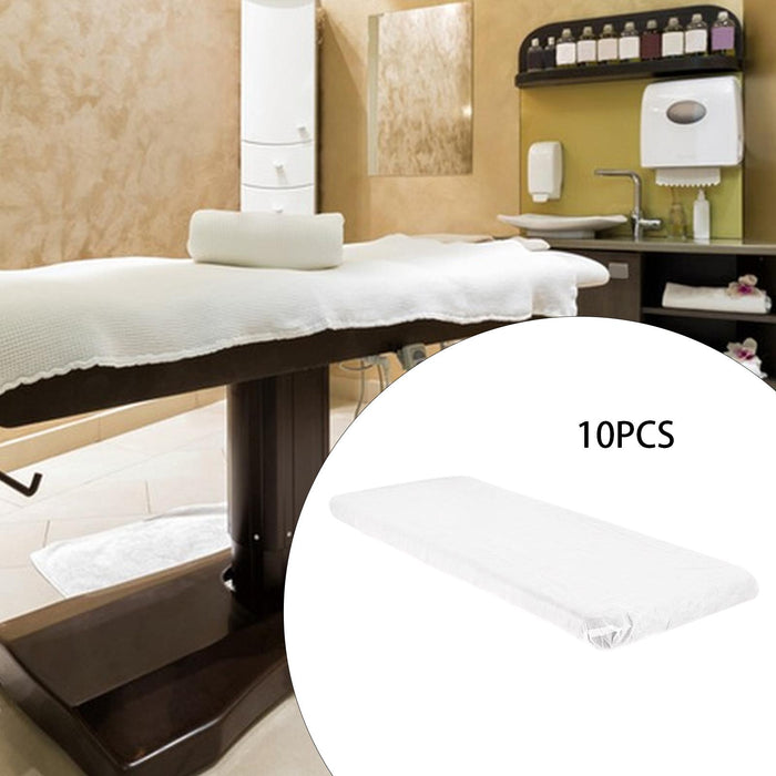 Crofta 10 Pieces Disposable Non Woven Bed Sheet Soft Massage Table Cover for Hotels 220x235cm