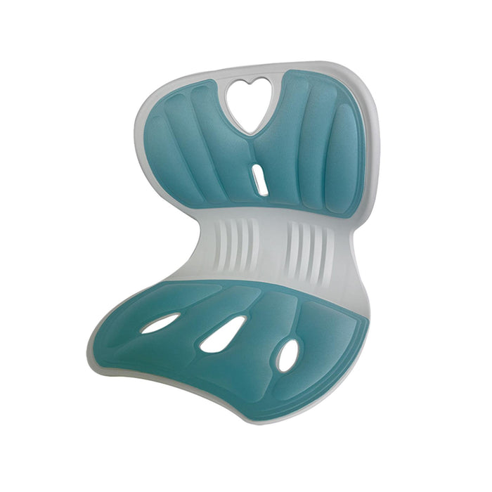 Crofta Posture Correcting Chair Lower Back Support for Students Home Computer Chair Cyan