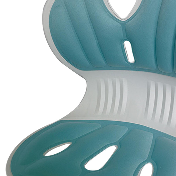 Crofta Posture Correcting Chair Lower Back Support for Students Home Computer Chair Cyan