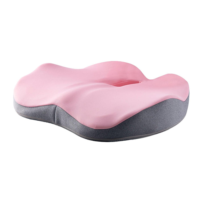 Crofta Seat Cushion Memory Foam Cushion Chair Cushion for Car Long Sitting Airplane Pink Light Grey