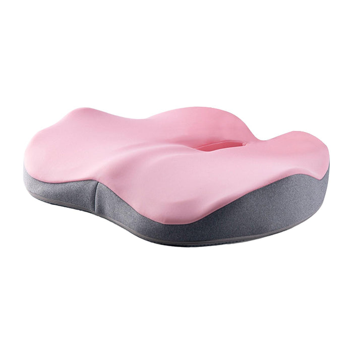 Crofta Seat Cushion Memory Foam Cushion Chair Cushion for Car Long Sitting Airplane Pink Light Grey