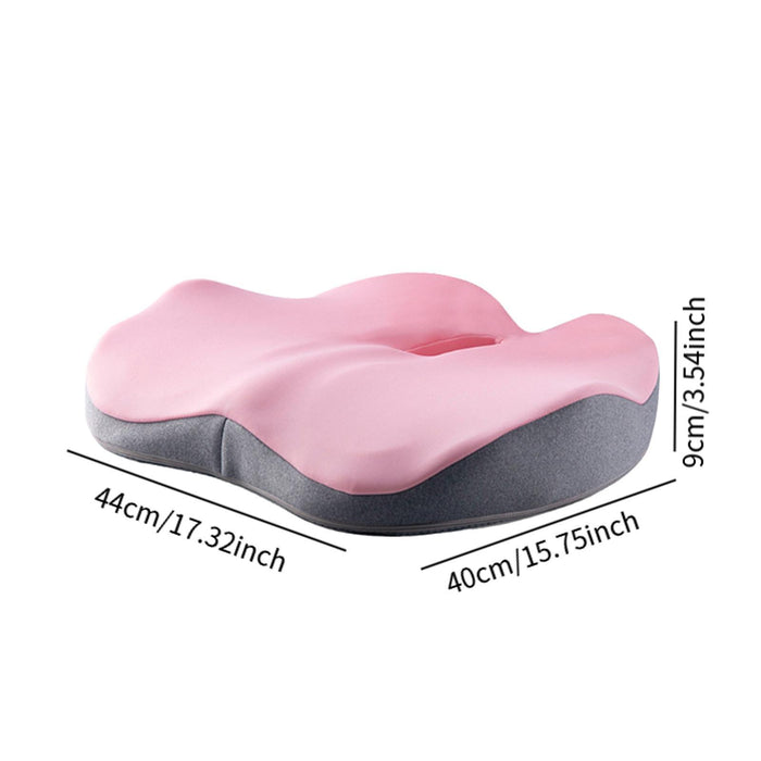 Crofta Seat Cushion Memory Foam Cushion Chair Cushion for Car Long Sitting Airplane Pink Light Grey