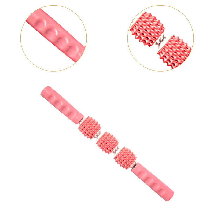 Crofta Yoga Massage Stick Multifunction Yoga Massage Column for Gym Relaxing Indoor rose pink