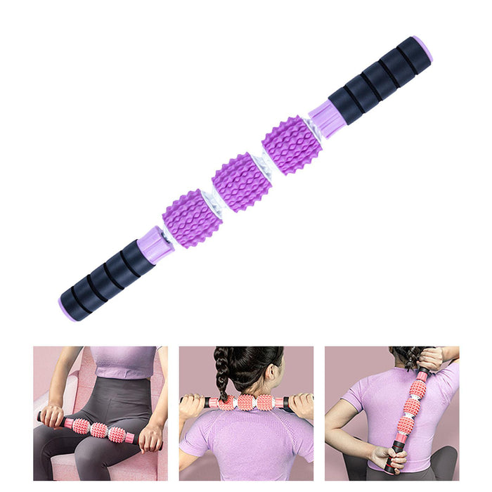 Crofta Yoga Massage Stick Multifunction Yoga Massage Column for Gym Relaxing Indoor purple