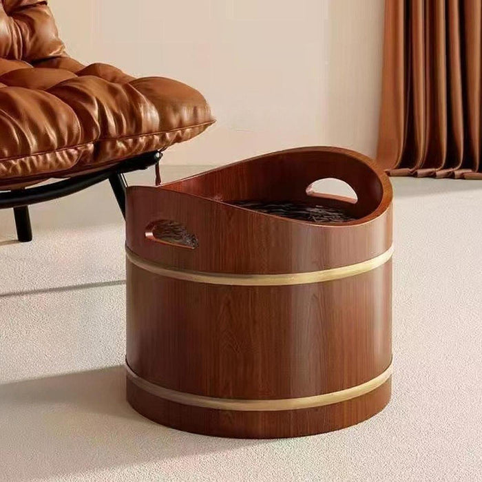 Crofta Wooden Foot Tub Comfort Foot Soaking Bucket for Women and Men Washing Adults