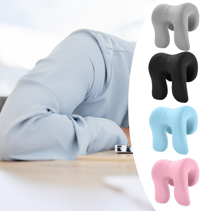 Crofta Desk Napping Pillow Multiuse Neck Support Pillow for Office Home Travel Gray