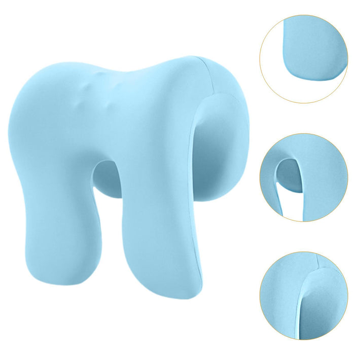 Crofta Desk Napping Pillow Multiuse Neck Support Pillow for Office Home Travel Blue