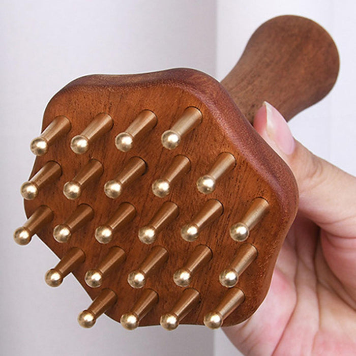 Crofta Wooden Massage Body Brush Versatile Massager Brush Tool for Waist Thigh Back