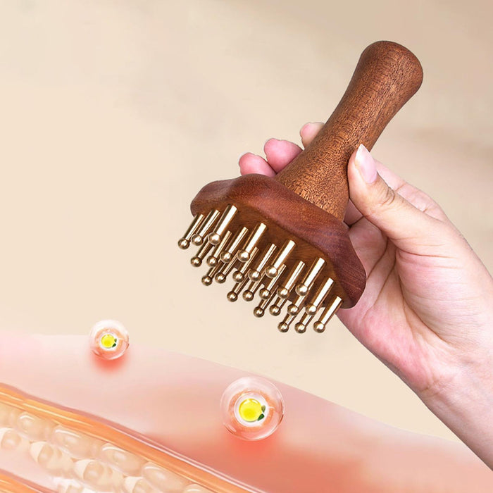 Crofta Wooden Massage Body Brush Versatile Massager Brush Tool for Waist Thigh Back