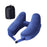 Crofta Travel Neck Pillow for Car Plane Outdoor Use Ergonomic Office Napping Pillow navy blue