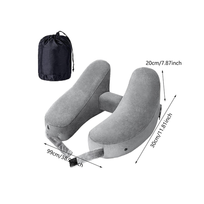 Crofta Travel Neck Pillow for Car Plane Outdoor Use Ergonomic Office Napping Pillow gray