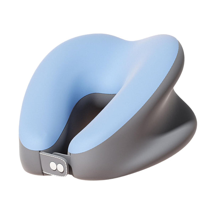 Crofta Memory Foam Travel Neck Pillow Head Cushion Multipurpose Head Support Pillow blue