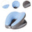 Crofta Memory Foam Travel Neck Pillow Head Cushion Multipurpose Head Support Pillow blue