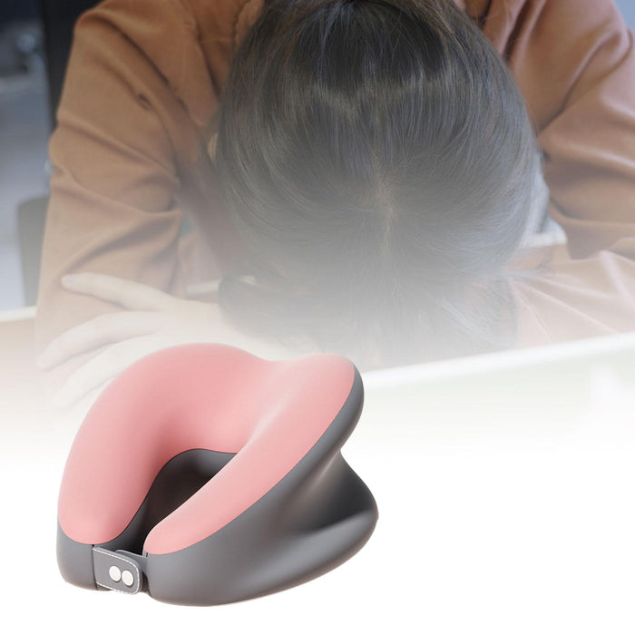 Crofta Memory Foam Travel Neck Pillow Head Cushion Multipurpose Head Support Pillow pink