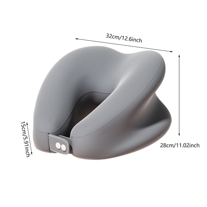 Crofta Memory Foam Travel Neck Pillow Head Cushion Multipurpose Head Support Pillow gray