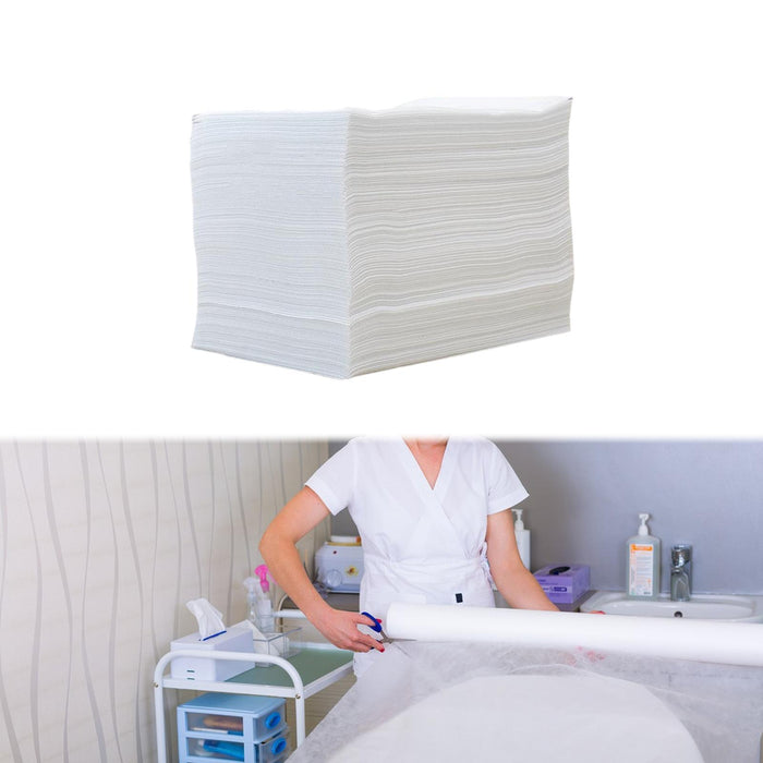 Crofta 100 Pieces Disposable Bed Sheets Anti Dirty Flat Sheet for Home Professional