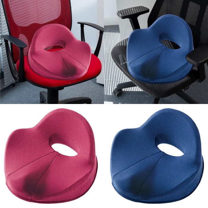 Crofta Coccyx Cushion Soft Breathable Ergonomic Butt Pad for Desk Chairs Office Car Red