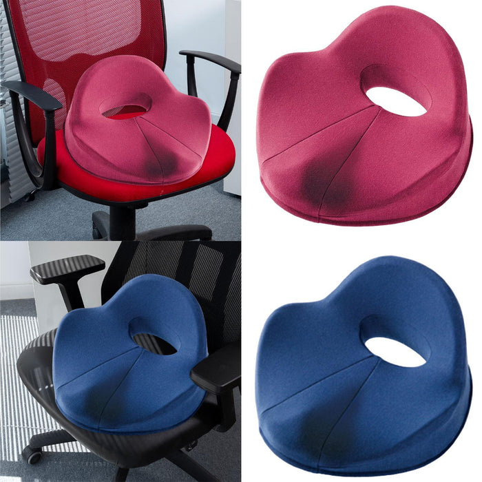 Crofta Coccyx Cushion Soft Breathable Ergonomic Butt Pad for Desk Chairs Office Car Red