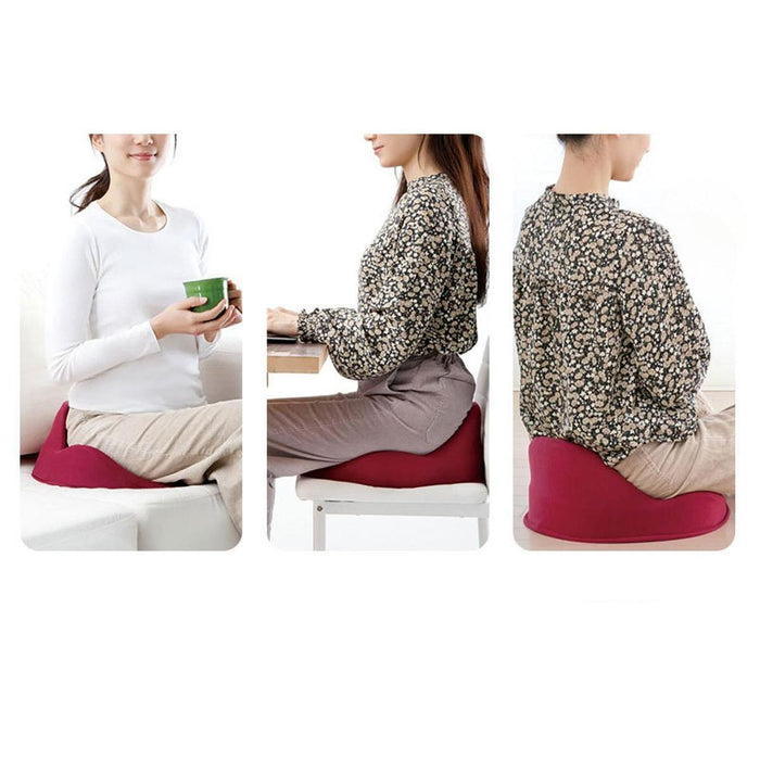 Crofta Coccyx Cushion Soft Breathable Ergonomic Butt Pad for Desk Chairs Office Car Red