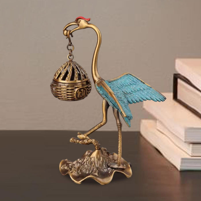 Crofta Hanging Incense Burner Cone Incense Holder Crane Censer for Dining Room Desk