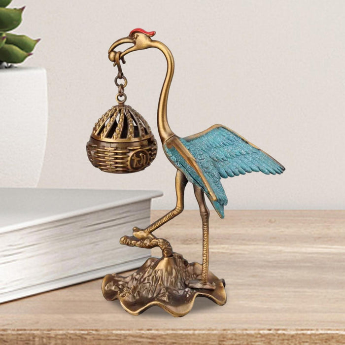 Crofta Hanging Incense Burner Cone Incense Holder Crane Censer for Dining Room Desk