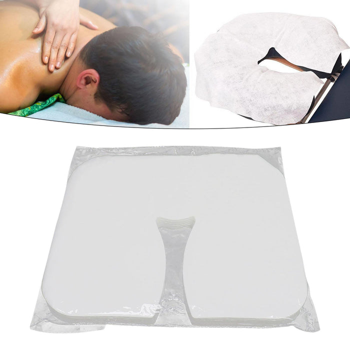 Crofta 100x Disposable Face Cradle Covers Head Cradle Covers for Sauna Rooms Salons cotton