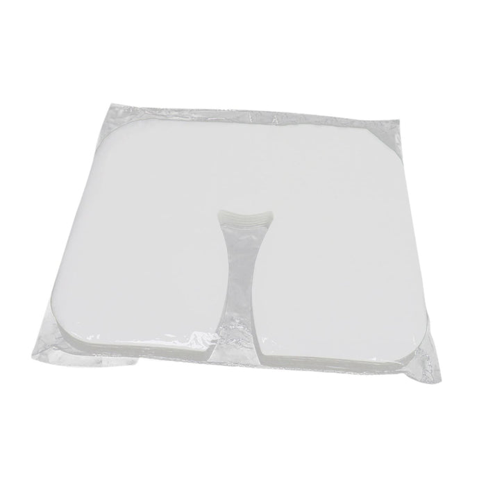 Crofta 100x Disposable Face Cradle Covers Head Cradle Covers for Sauna Rooms Salons cotton