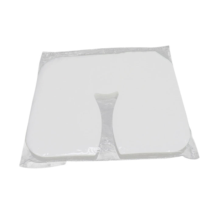 Crofta 100x Disposable Face Cradle Covers Head Cradle Covers for Sauna Rooms Salons cotton