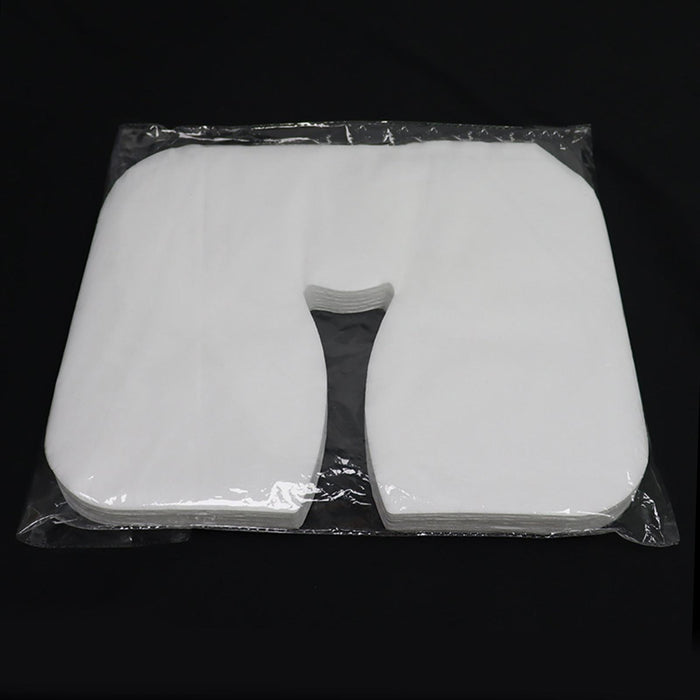 Crofta 100x Disposable Face Cradle Covers Head Cradle Covers for Sauna Rooms Salons cotton