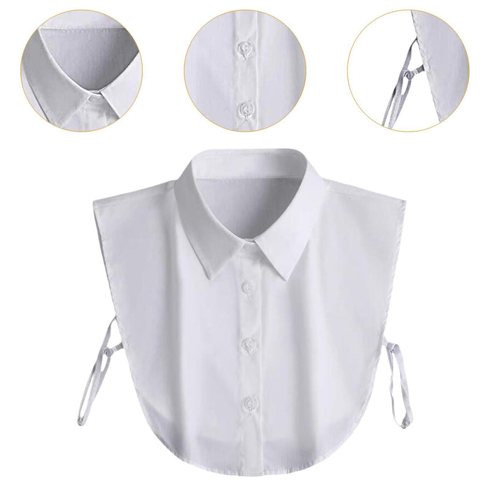 Crofta Women False Collar Accessories Faux Collar Stylish Clothes Blouse Half Shirt