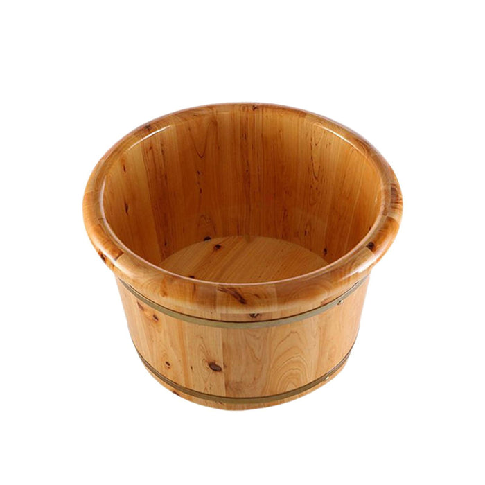 Crofta Wood Footbath Basin Comfortable Washing Bowl Bucket for Travel Bedroom Sauna A 20CMX36CM