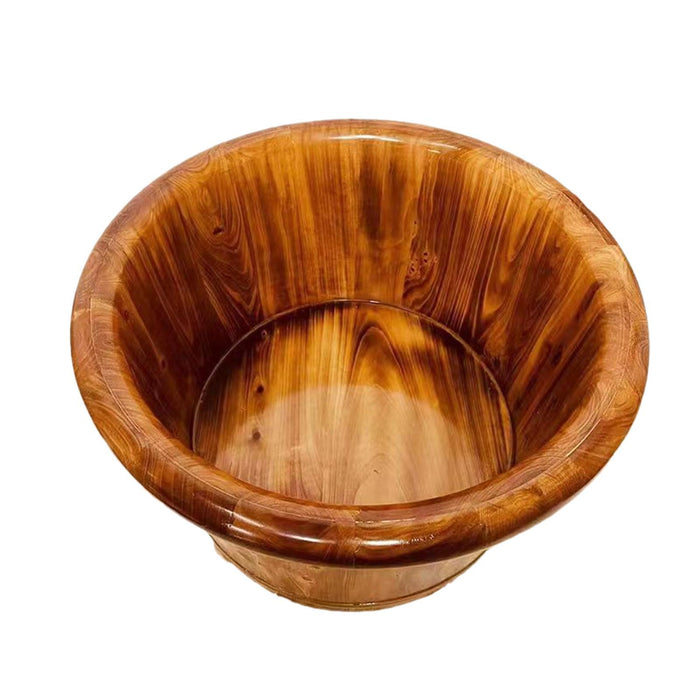 Crofta Wood Footbath Basin Comfortable Washing Bowl Bucket for Travel Bedroom Sauna B 26CMX36CM