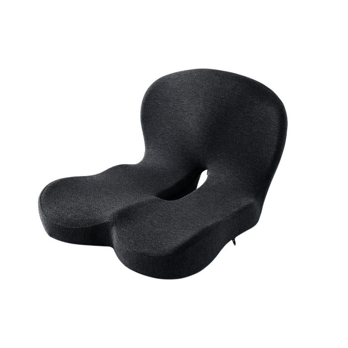 Crofta Memory Foam Seat Cushion Lumbar Support Pillow for Office Chair Gaming Chair Dark Gray