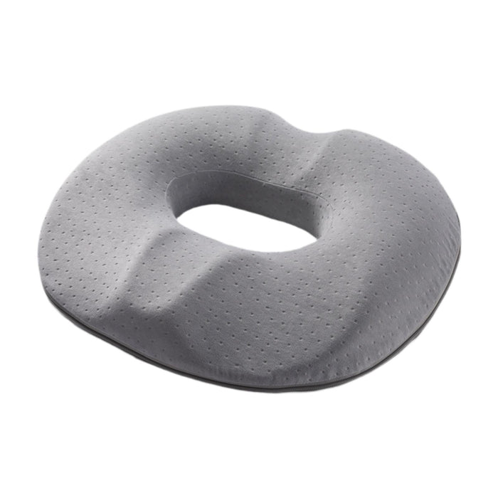 Crofta Office Chair Cushion Portable Donut Pillow for Wheelchair Hemorrhoids Travel Gray