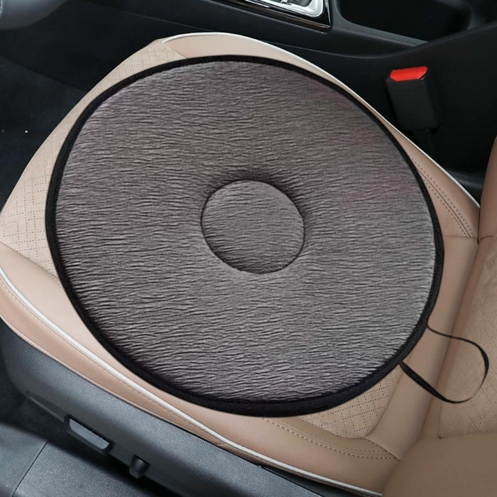 360° Rotating Seat Cushion Portable Gift Car Seat Pad for Elderly Travel Car gray