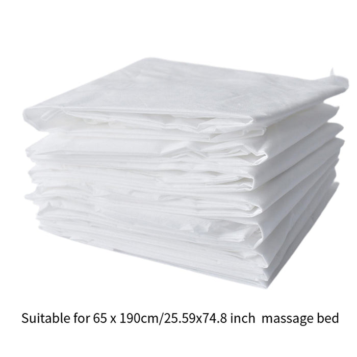 10Pcs Disposable Fitted Massage Table Sheets Portable for Adults Home Beauty 65x190cm