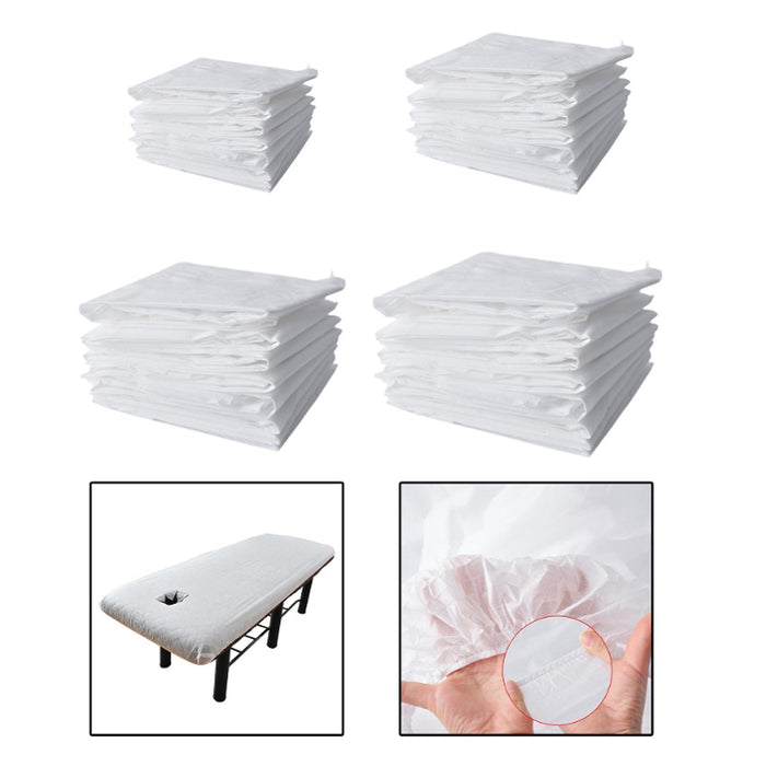 10Pcs Disposable Fitted Massage Table Sheets Portable for Adults Home Beauty 65x190cm