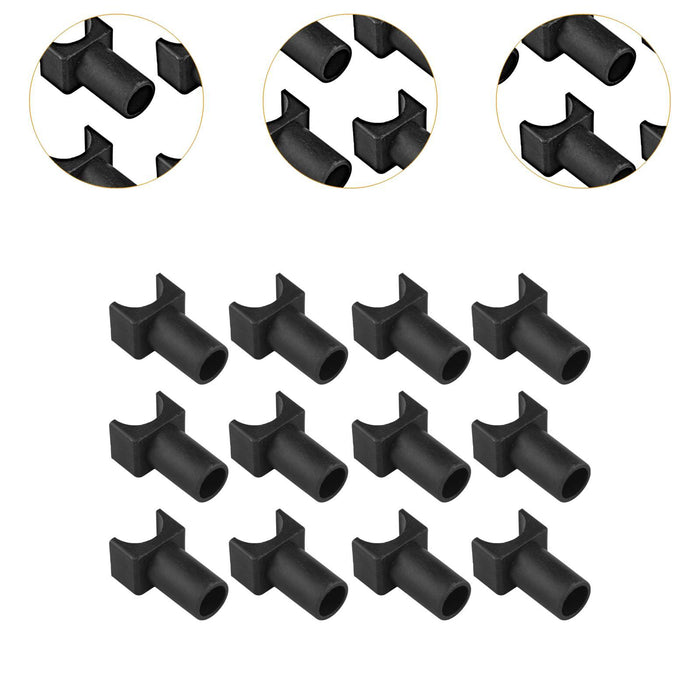 12Pcs Wheelchair Slider Support Blocks Replacement Wheelchair Sliders Blocks long black