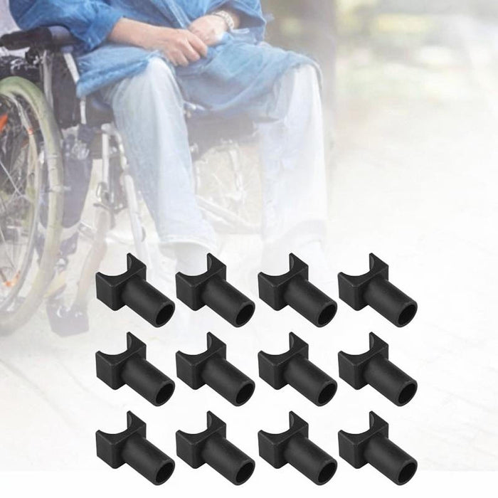 12Pcs Wheelchair Slider Support Blocks Replacement Wheelchair Sliders Blocks long black