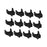 12Pcs Wheelchair Slider Support Blocks Replacement Wheelchair Sliders Blocks short black