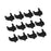 12Pcs Wheelchair Slider Support Blocks Replacement Wheelchair Sliders Blocks short black