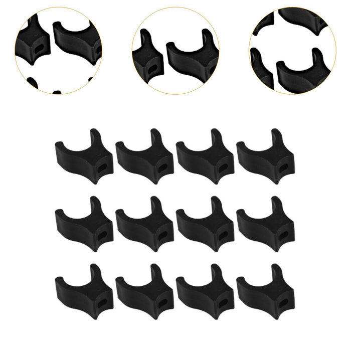 12Pcs Wheelchair Slider Support Blocks Replacement Wheelchair Sliders Blocks short black