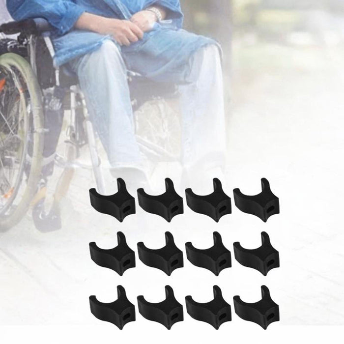 12Pcs Wheelchair Slider Support Blocks Replacement Wheelchair Sliders Blocks short black