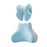 2Pcs Lumbar Support Back Pillow Office Chair Cushion for Sofa recliner Couch Light Blue