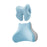 2Pcs Lumbar Support Back Pillow Office Chair Cushion for Sofa recliner Couch Light Blue