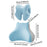 2Pcs Lumbar Support Back Pillow Office Chair Cushion for Sofa recliner Couch Light Blue