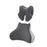 2Pcs Lumbar Support Back Pillow Office Chair Cushion for Sofa recliner Couch Dark Gray